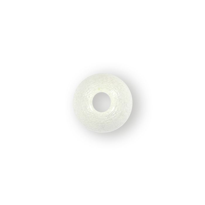 Holzperle rund weiß 10 mm Lochgröße 2,4 mm 60 St 0850-10015 4016490041917  