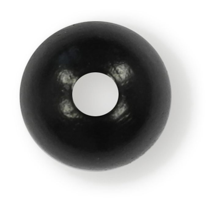 Holzperlen rund 10 mm Schwarz – 60 Stück