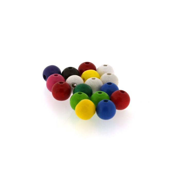 Holzperle rund Mix 10 mm Lochgröße 2,4 mm 0850-10135 4016490042020  