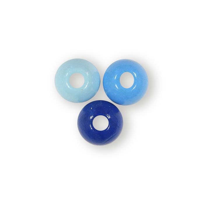 Holzperle rund blau-ton 10 mm Lochgröße 2,4 mm 0850-10545 4016490581499  