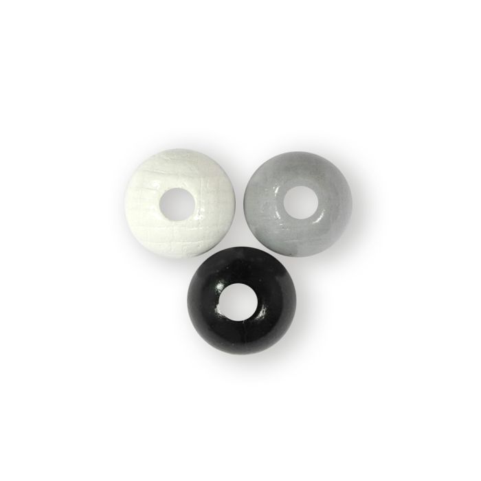 Holzperle rund grau-ton 10 mm Lochgröße 2,4 mm 0850-10585 4016490581574  