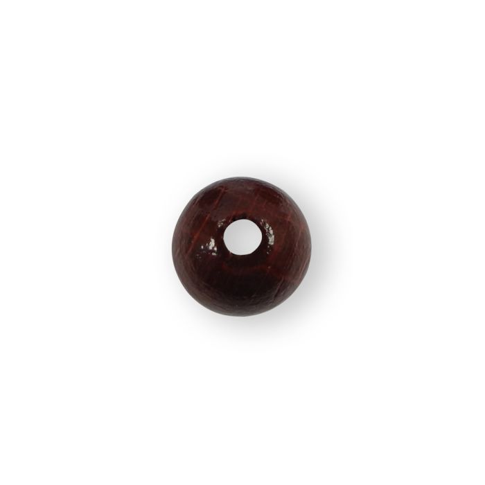 Holzperle rund rotbraun 10 mm Lochgröße 2,4 mm 0850-10685 4016490653318  