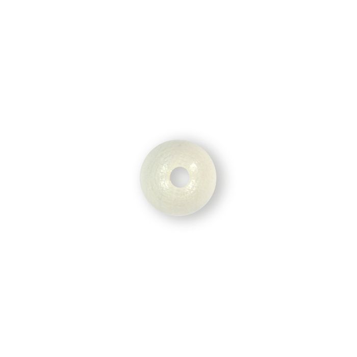 Holzperle rund weiß 12 mm Lochgröße 2,5 mm 0850-12015 4016490042044  