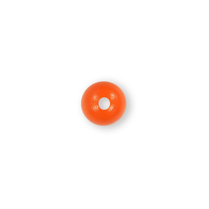 Holzperle rund orange 12 mm Lochgröße 2,5 mm