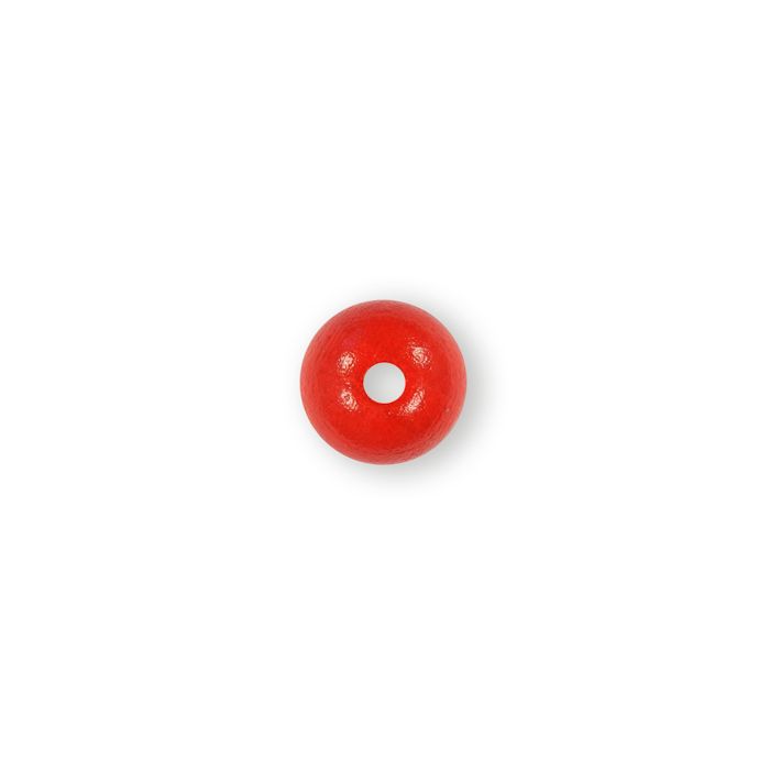 Holzperle rund rot 12 mm Lochgröße 2,5 mm 0850-12045 4016490042075  