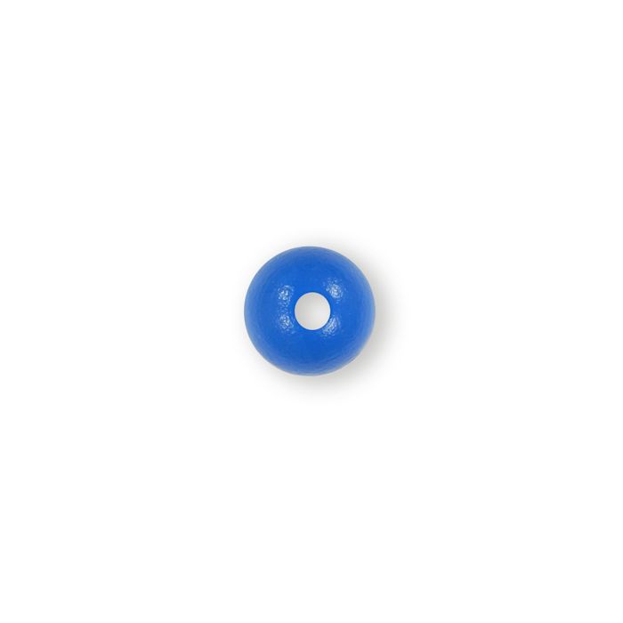 Holzperle rund hellblau 12 mm Lochgröße 2,5 mm 0850-12055 4016490042082  
