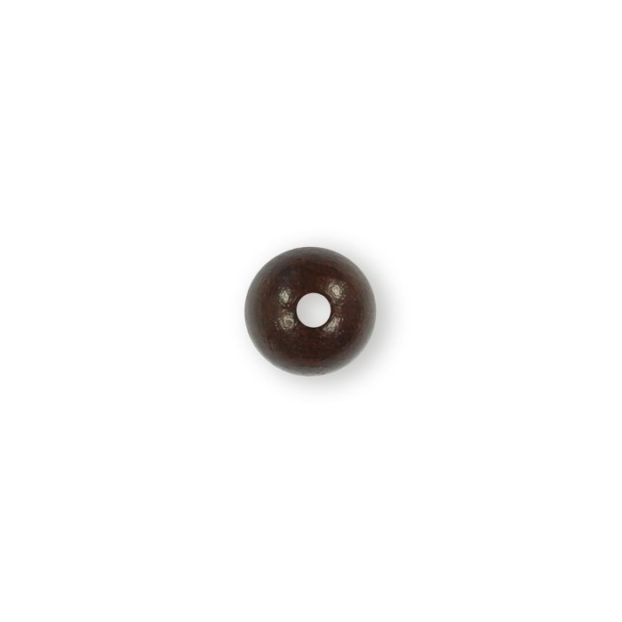 Holzperle rund braun 12 mm Lochgröße 2,5 mm 0850-12095 4016490042129  