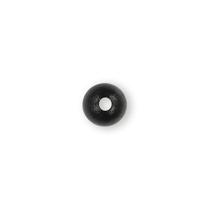 Holzperle rund schwarz 12 mm Lochgröße 2,5 mm 0850-12105 4016490042136  