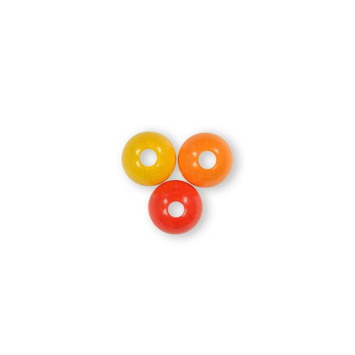 Holzperle rund gelb-orange-rot-ton 12 mm Lochgröße 2,5 mm 0850-12515 4016490581598  