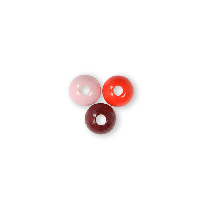 Holzperle rund rot-ton 12 mm Lochgröße 2,5 mm 0850-12525 4016490581611  