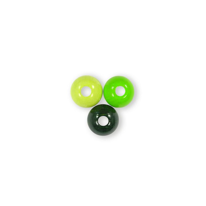 Holzperle rund grün-ton 12 mm Lochgröße 2,5 mm 0850-12565 4016490581697  
