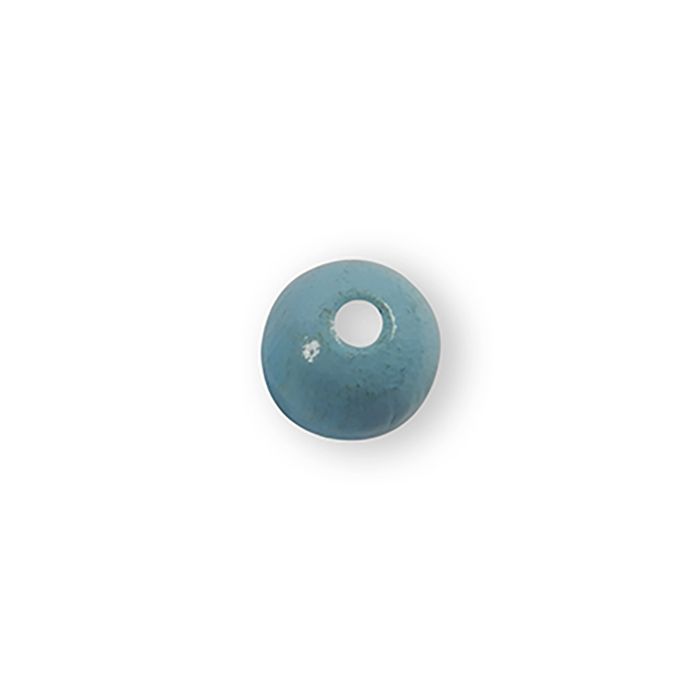 Holzperle rund pastellblau 12 mm Lochgröße 2,5 mm