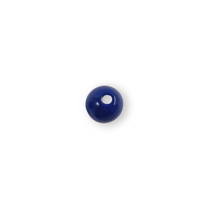 Holzperle rund ultramarine 12 mm Lochgröße 2,5 mm