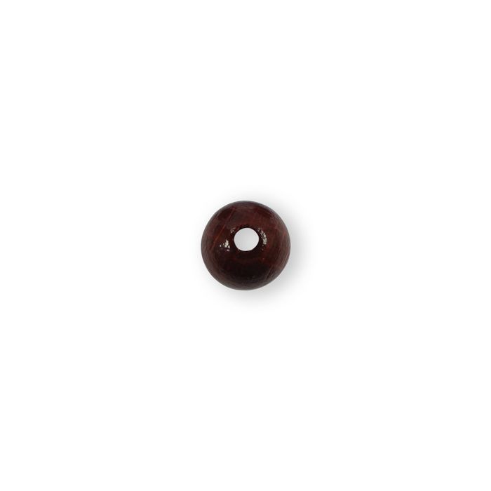 Holzperle rund rotbraun 12 mm Lochgröße 2,5 mm 0850-12685 4016490708292  