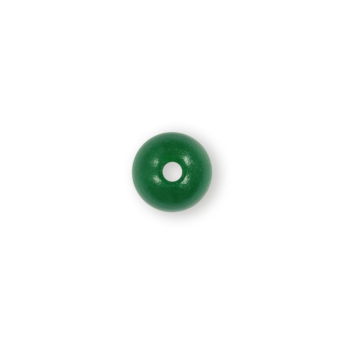 Holzperle rund dunkelgrün 14 mm Lochgröße 2,7 mm 0850-14085 4016490042259  