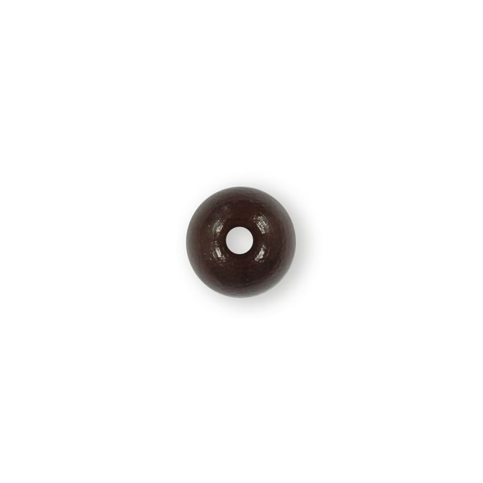 Holzperle rund braun 14 mm Lochgröße 2,7 mm 0850-14095 4016490042266  