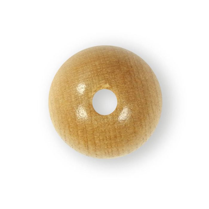 Holzperle rund natur 16 mm Lochgröße 2,9 mm rund