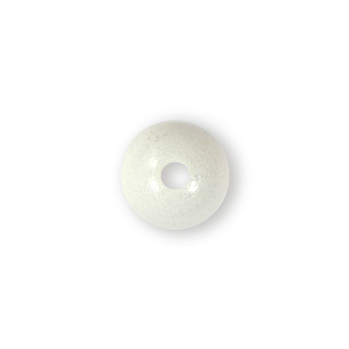 Holzperle rund weiß 16 mm Lochgröße 2,9 mm 0850-16015 4016490042327  