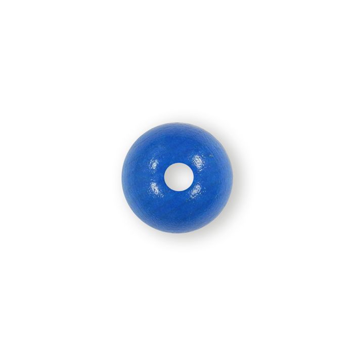 Holzperle rund hellblau 16 mm Lochgröße 2,9 mm 0850-16055 4016490042365  
