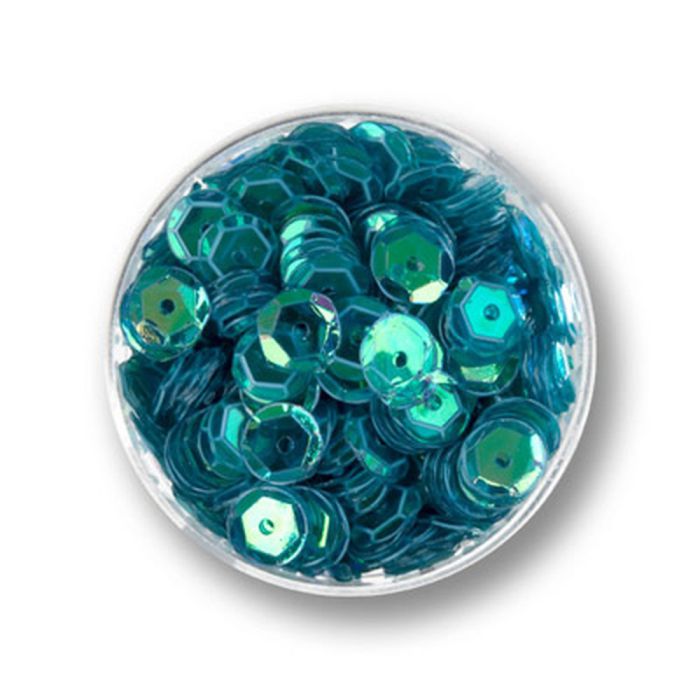 3000 Pailletten 6 mm, 30 g, gewölbt Transparent Hellgrün AB – zum Nähen, Basteln, Verzieren oder Dekorieren, Bild 2 von 2
