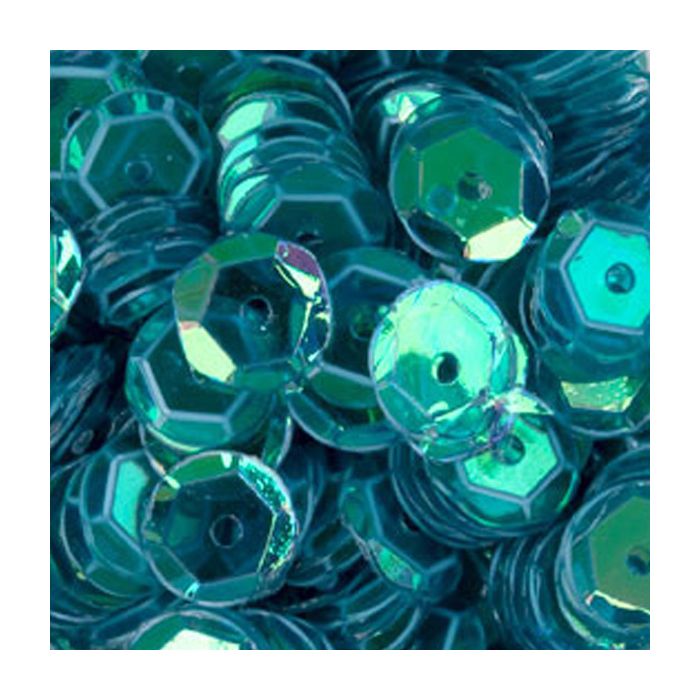 3000 Pailletten 6 mm, 30 g, gewölbt Transparent Hellgrün AB – zum Nähen, Basteln, Verzieren oder Dekorieren, Bild 1 von 2