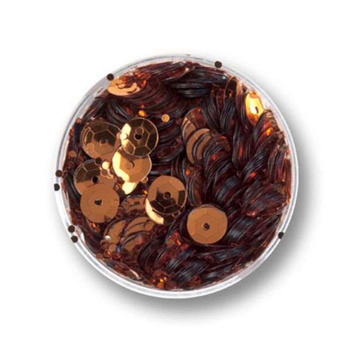 3000 Pailletten 6 mm, 30 g, gewölbt Orange – zum Nähen, Basteln, Verzieren oder Dekorieren, Bild 2 von 2