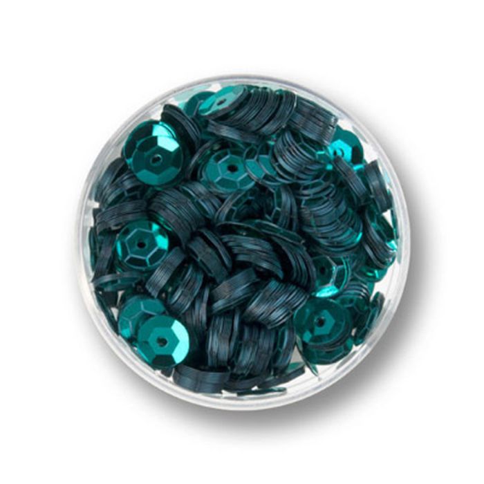 3000 Pailletten 6mm petrol 30gr. SB gewölbt Nähen, Basteln, Verzieren und Dekorieren, Bild 2 von 2