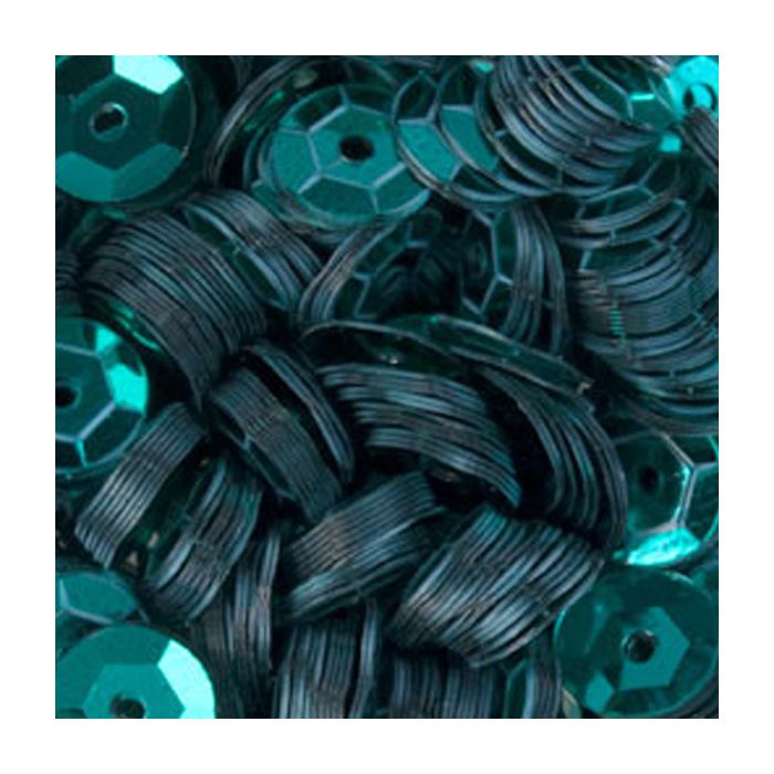 3000 Pailletten 6mm petrol 30gr. SB gewölbt Nähen, Basteln, Verzieren und Dekorieren, Bild 1 von 2