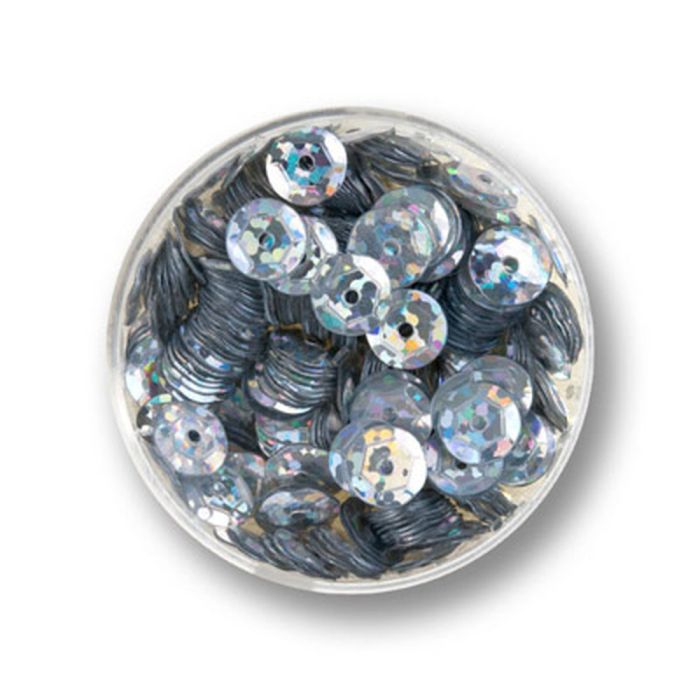 Paillettenschüssel flitter silberfb. 6 mm 0872-06126 4016490354079  