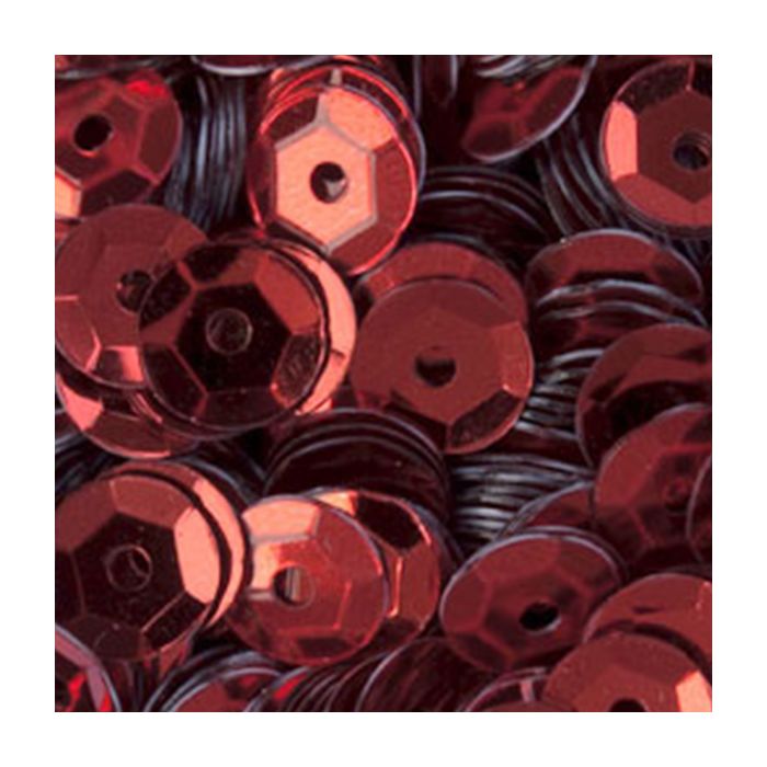 3000 Pailletten 6mm rot 30gr. SB gewölbt Nähen, Basteln, Verzieren und Dekorieren