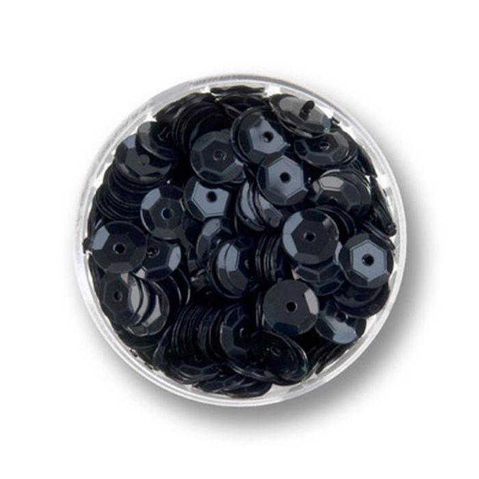 Paillettenschüssel satt schwarz 6 mm 0872-06296 4016490639954  