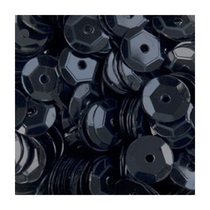 3000 Pailletten 6mm satt schwarz 30gr. SB gewölbt Nähen, Basteln, Verzieren und Dekorieren