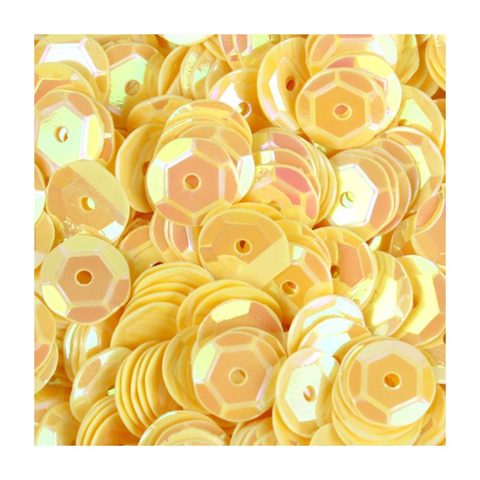 3000 Pailletten 6mm satt gelb AB 30gr. SB gewölbt Nähen, Basteln, Verzieren und Dekorieren