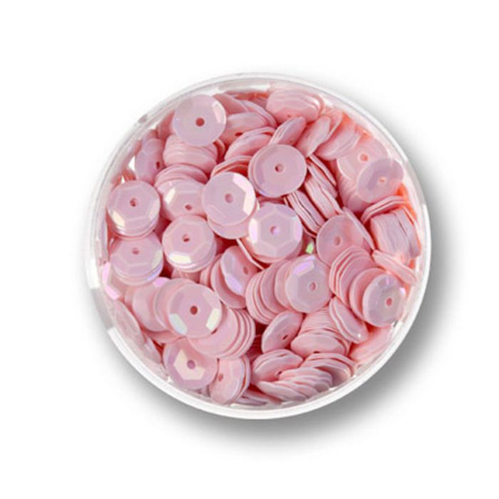 3000 Pailletten 6mm rosa AB 30gr. SB gewölbt Nähen, Basteln, Verzieren und Dekorieren, Bild 2 von 2