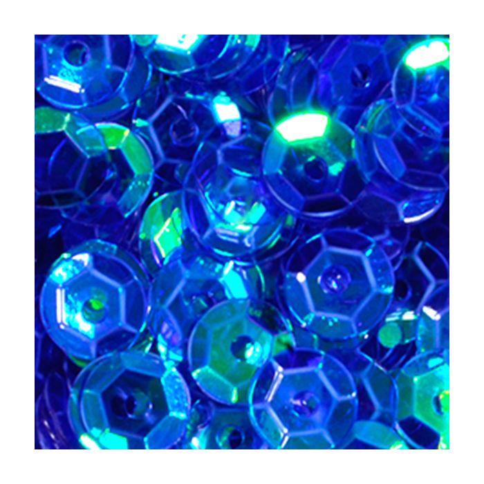 3000 Pailletten 6mm transparent Hellblau AB 30gr. SB gewölbt Nähen, Basteln, Verzieren und Dekorieren