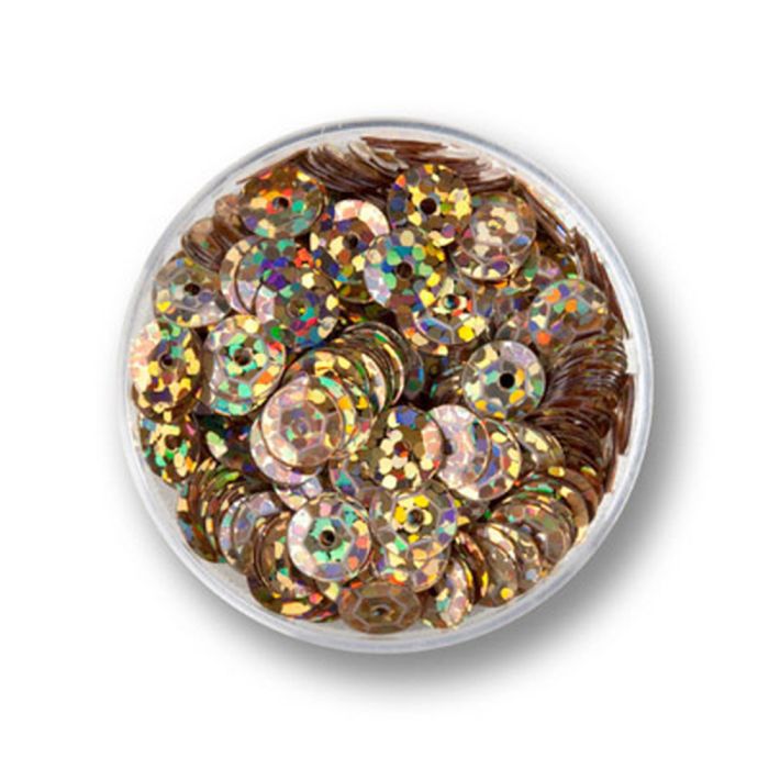 3000 Pailletten 6mm flitter gold 30gr. SB gewölbt Nähen, Basteln, Verzieren und Dekorieren, Bild 2 von 2