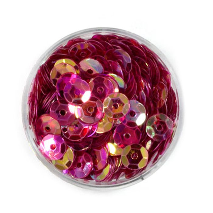 Paillettenschüssel transp. AB pink 6 mm 0872-06596 4016490640073  