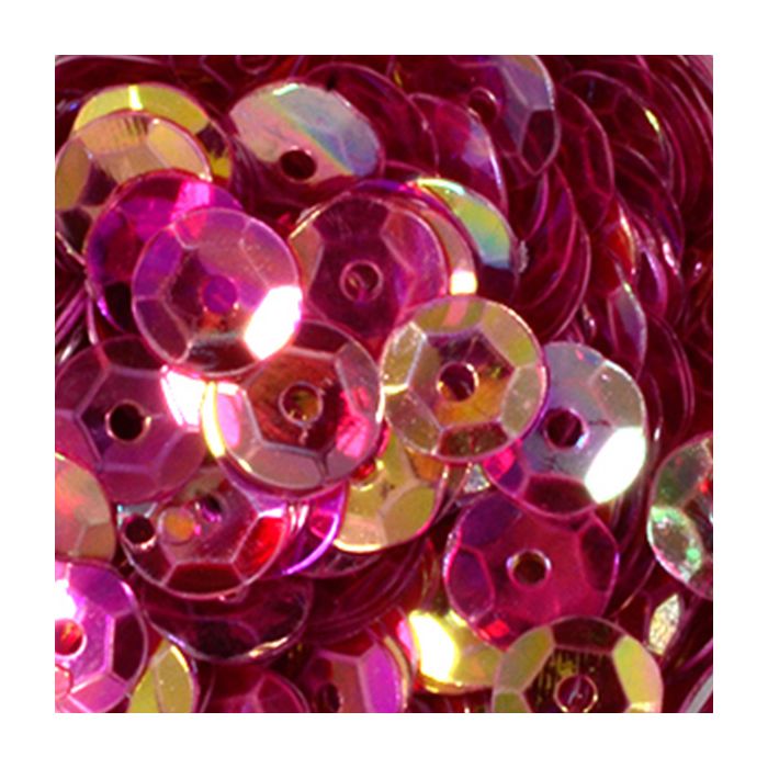 3000 Pailletten 6mm transparent Pink AB 30gr. SB gewölbt Nähen, Basteln, Verzieren und Dekorieren