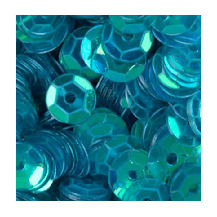 3000 Pailletten 6mm transparent Dunkelgrün AB 30gr. SB gewölbt Nähen, Basteln, Verzieren und Dekorieren, Bild 1 von 2