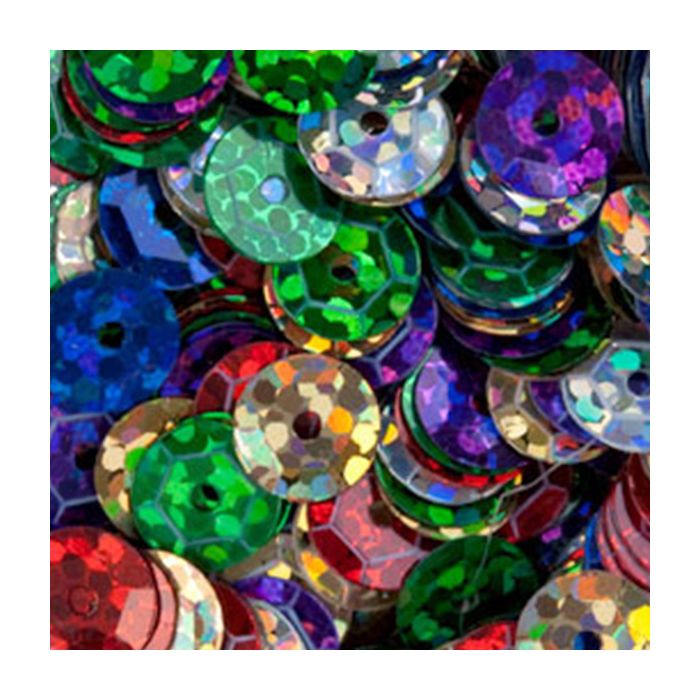 3000 Pailletten 6mm flitter Mix 30gr. SB gewölbt Nähen, Basteln, Verzieren und Dekorieren, Bild 1 von 2