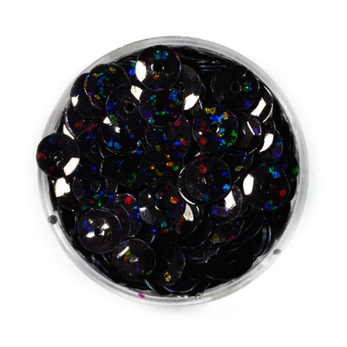 3000 Pailletten 6mm flitter schwarz 30gr. SB gewölbt Nähen, Basteln, Verzieren und Dekorieren, Bild 2 von 2