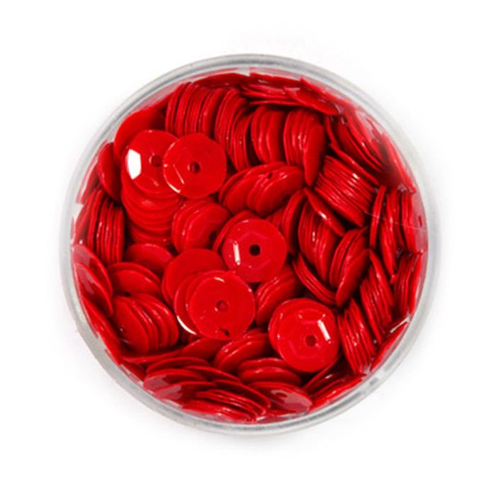 3000 Pailletten 6mm rot satt 30gr. SB gewölbt Nähen, Basteln, Verzieren und Dekorieren, Bild 2 von 2