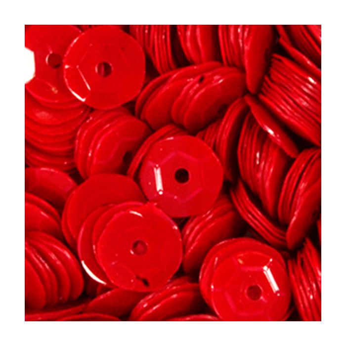 3000 Pailletten 6mm rot satt 30gr. SB gewölbt Nähen, Basteln, Verzieren und Dekorieren, Bild 1 von 2