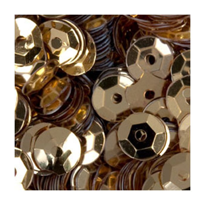 3000 Pailletten 6mm gold 30gr. SB gewölbt Nähen, Basteln, Verzieren und Dekorieren