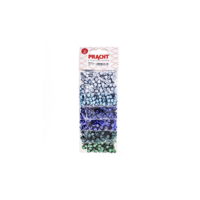 Pailletten Schüssel 6mm blau-grün ton Mix