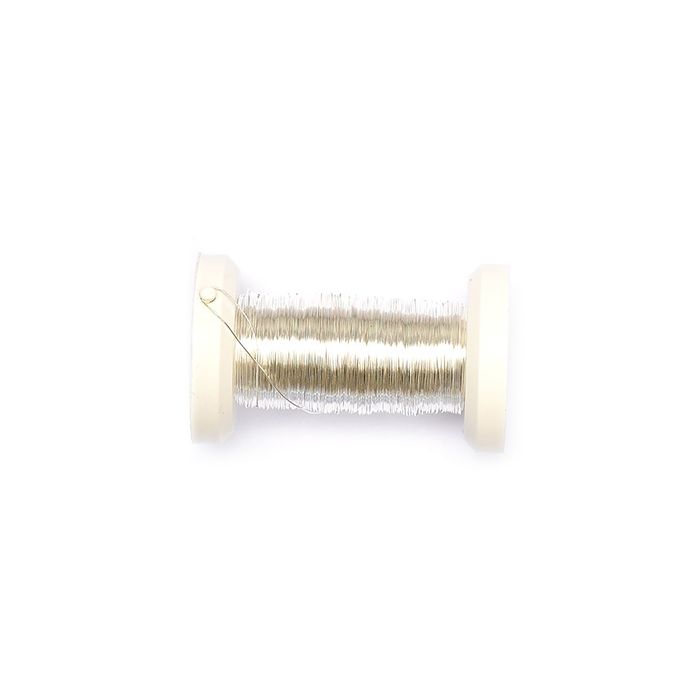 Kupferdraht versilbert met. silberfarben 0,25 mm 1 Sp = 50 mtr
