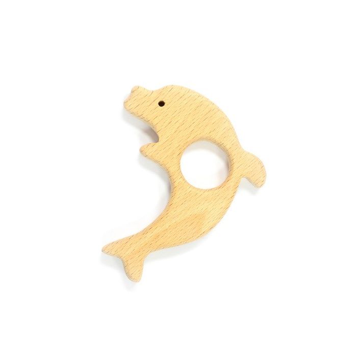 Holzdelfin natur 80x55 mm