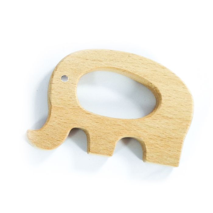 Holzelefant natur 65x48 mm