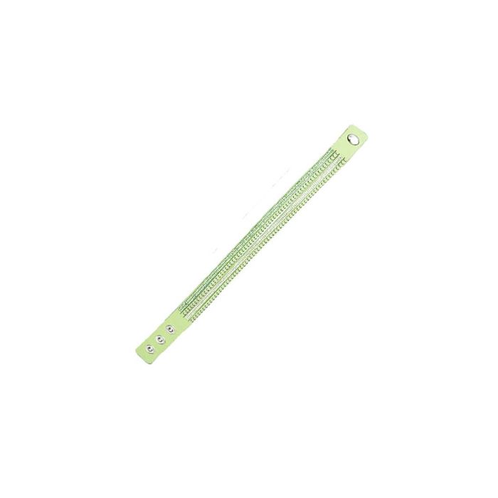 Armband in Strassoptik Niete rund hellgrün kristall 4 reihig ca. 40 cm 5St 1679-01031 4016490765684  