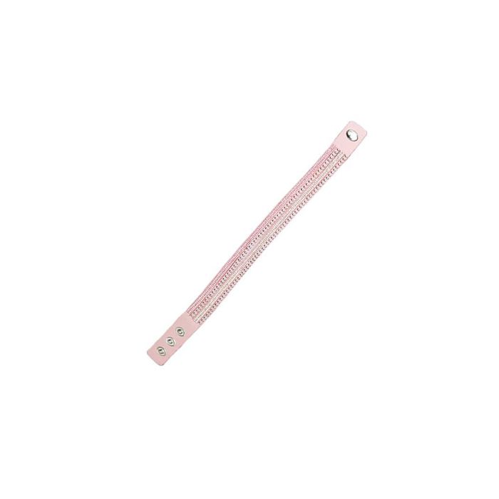 Armband in Strassoptik Niete rund hellrosa kristall 4 reihig ca. 40 cm 1679-01151 4016490765691  
